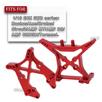 ARRCat Shock Tower Upgrade Part for 1/10 ECX 2WD,4PCSFront Rear Shock Tower Hop Ups,#ECX1020#ECX331001,Red