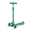 3-Wheel Kids Scooter With Multi-Color Lights On Deck & Wheels - 5-Height Adjustable Handlebar, Wide Anti-Slip Deck, Child Safety