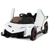 Costzon Ride On Car, Lamborghini Licensed 12V Battery Powered 4Wd Sports Car With Remote Control, 3 Speeds, Hydraulic Doors, Led