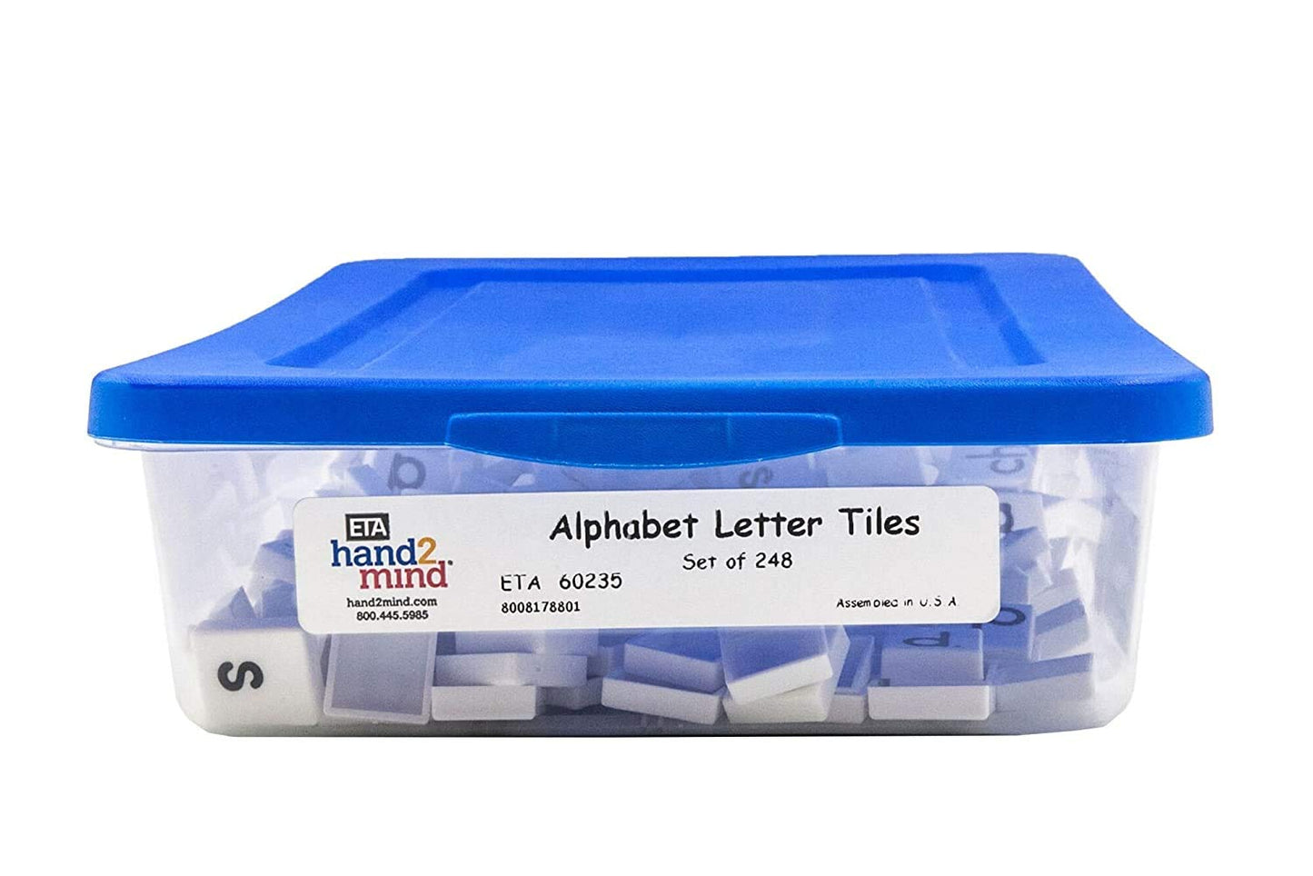 Hand2Mind Plastic Lowercase Alphabet Letter Tiles, Plastic Letters For Kids, Phonics Manipulatives, Science Of Reading Alphabet