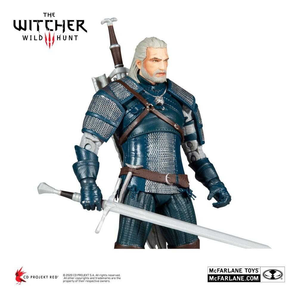 McFarlane Toys The Witcher Geralt of Rivia (Viper protective covering: Teal) 7 Action Figure with Accessories
