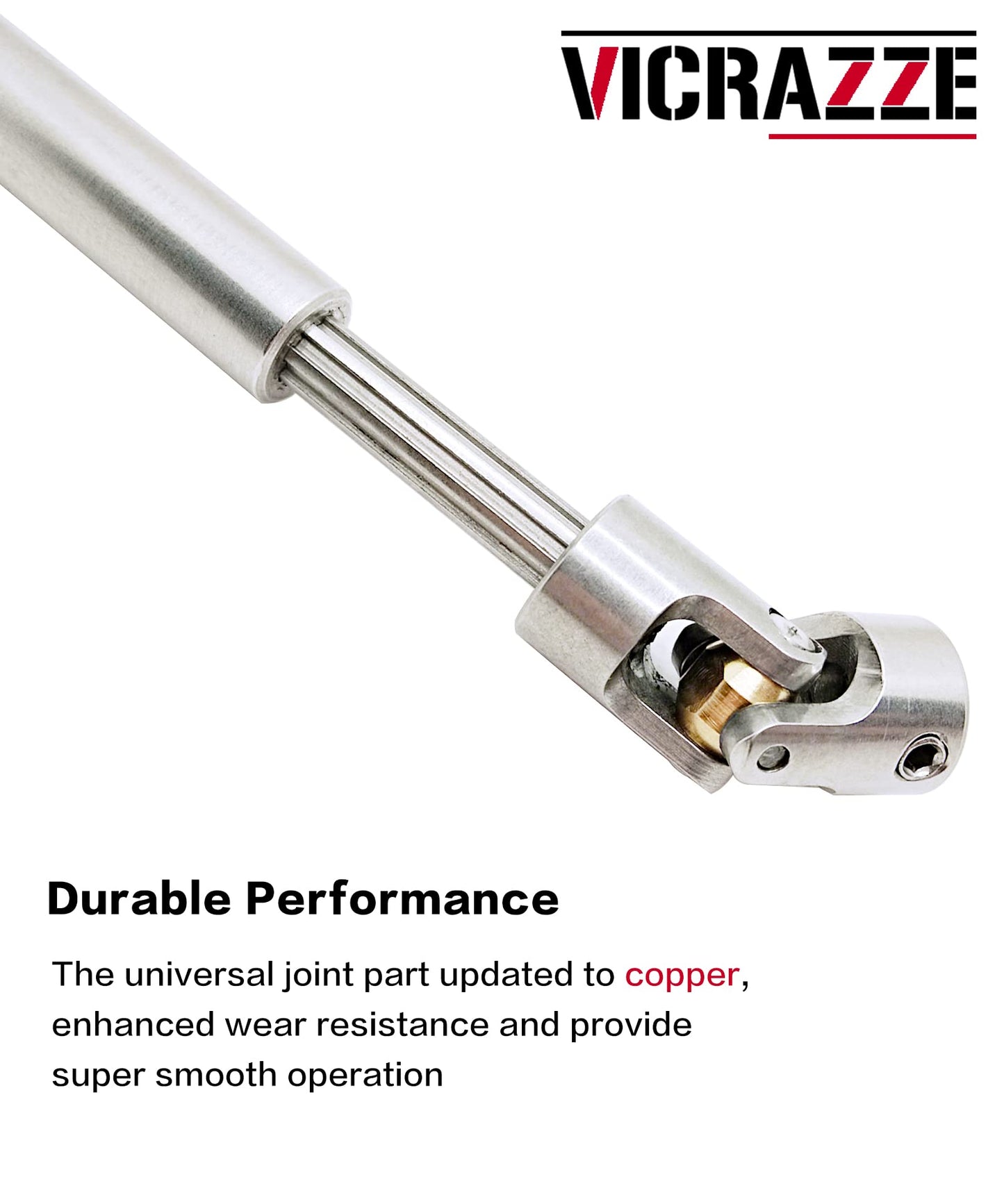 VICRAZZE RC Stainless Steel Drive Shaft 90-125mm for 1/10 RC Crawler Traxxas TRX4 TRX6 Axial SCX10 Wraith Capra D90 TF2 Redcat G