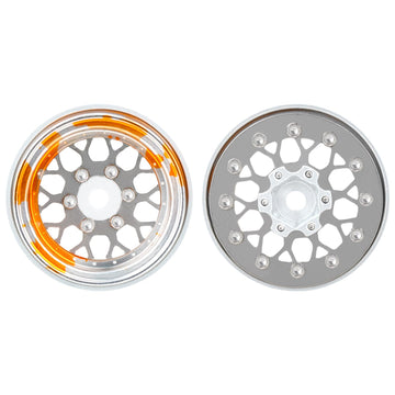TCRC 4PCS Grade 5 Titanium Wheel Face Splash Anodizing Aluminum 1.0 Inch Wheels Hubs for 1/24 Axial SCX24 TRX4M FCX24 Redcat Asc
