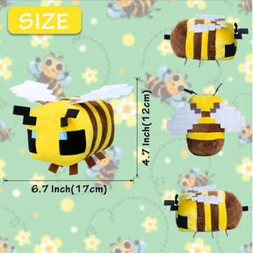 Putrer Bee Plush Toy 6.7'/17Cm,Bee Stuffed Animals,Game Plush Toys For Christmas New Year Birthday Gift