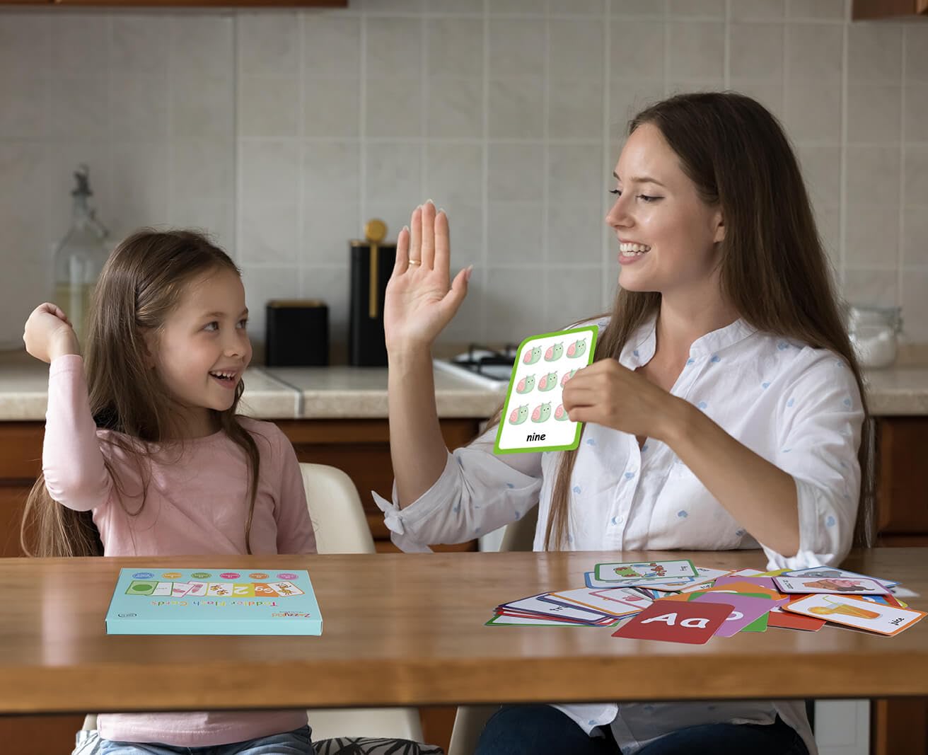 Zazzykid Flash Cards For Toddlers Learning: 54 Double Sides Flashcards For Alphabets, Numbers, Colors, Shapes - Educational Toys For Preschool