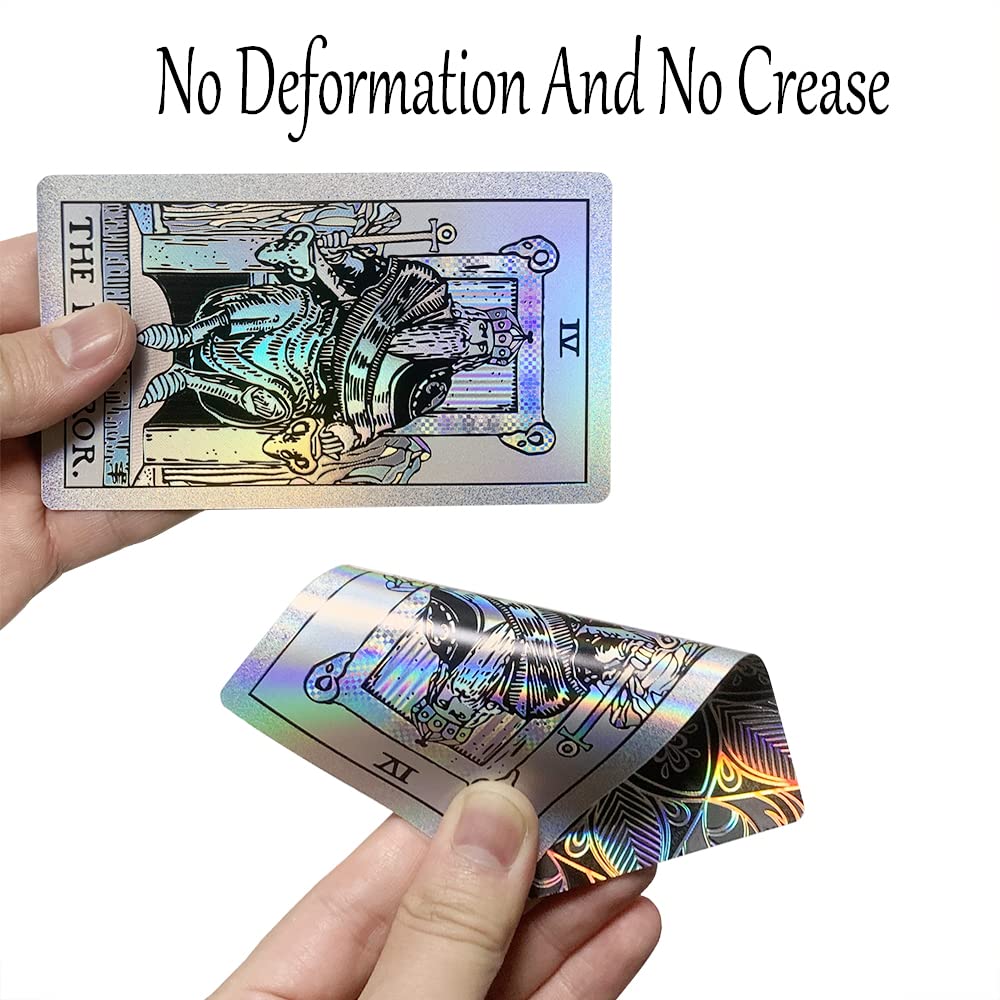 Sunhhx Tarot Cards, 78 Rainbow Tarot Cards Deck, Pvc Waterproof Wrinkle Resistant Luxury Holographic Tarot Deck With Guidebook F