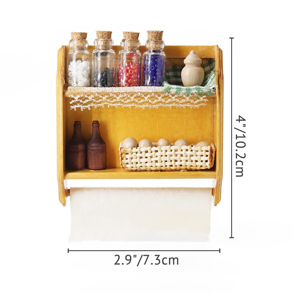 Odoria 1/6 Miniature Spice Rack Dollhouse Decoration Accessories, A