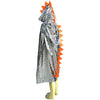 Qiaoniuniu Dinosaur Cape Dragon Hooded Cloak Halloween Costume Boy Girl Toddler Dress Up Clothes 3-8 Years Old Color Silver
