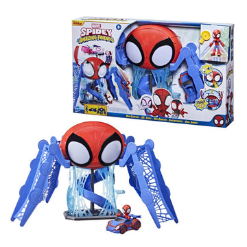 Spidey and his Amazing Friends Marvel Spidey Webquarters Playset, Multicolor, Kids Ages 3+, Model F1461, Plastic