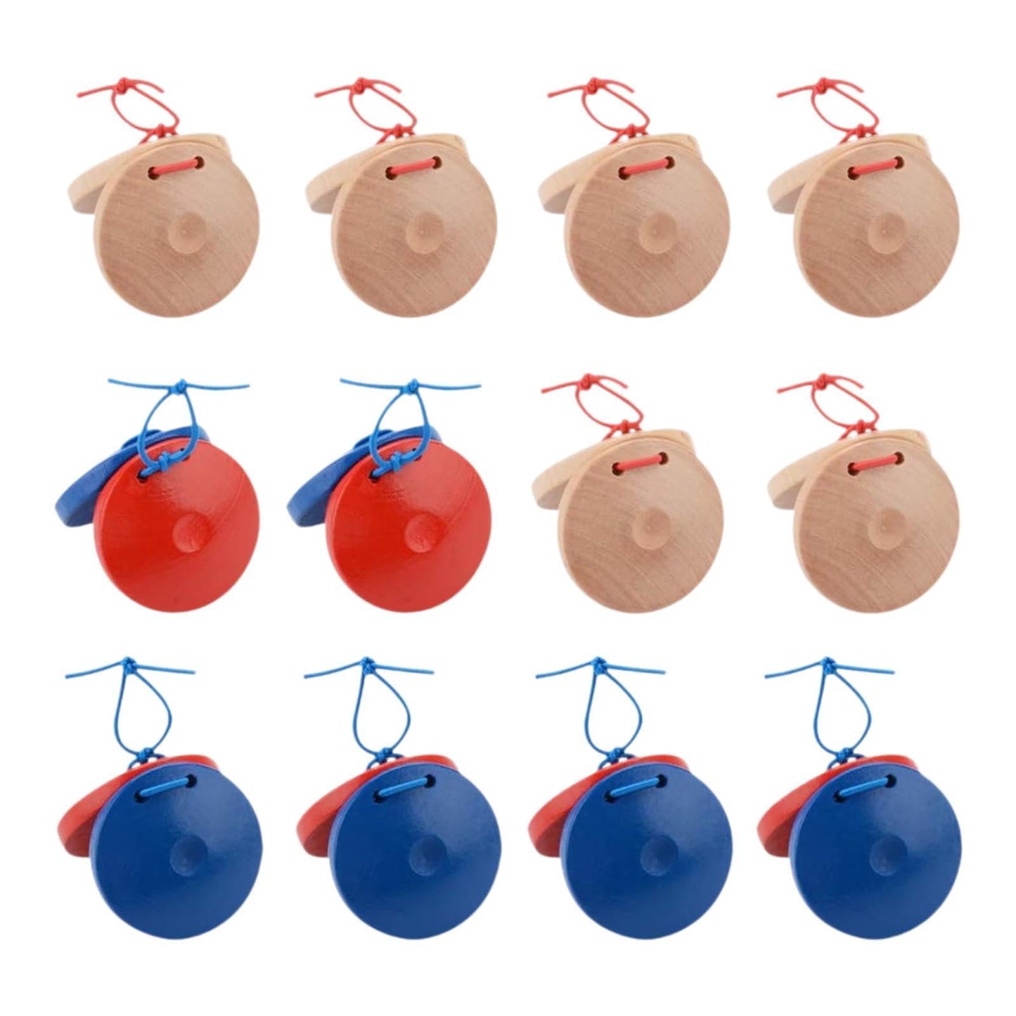 The Style Sutra 12Pcs Wood Castanets Music Educational Clapper Board For Children Kids Adults|Educational|Music & Art