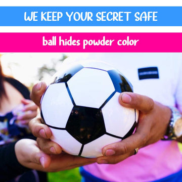 Gender Reveal Soccer Ball with Pink and Blue Powder