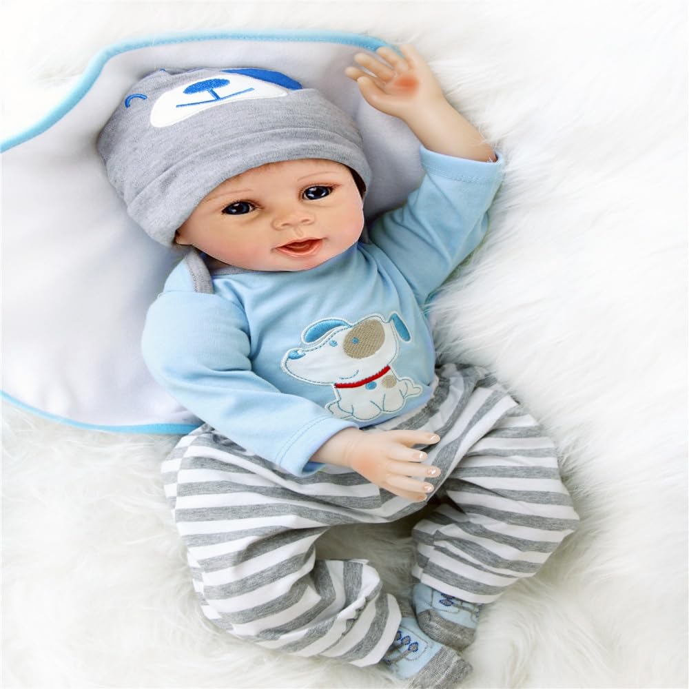 Reborn Baby Dolls Boy Clothes For 17-22 Inch 4 Pcs Sets Fit 17-22'' Newborn Baby Dolls Clothes