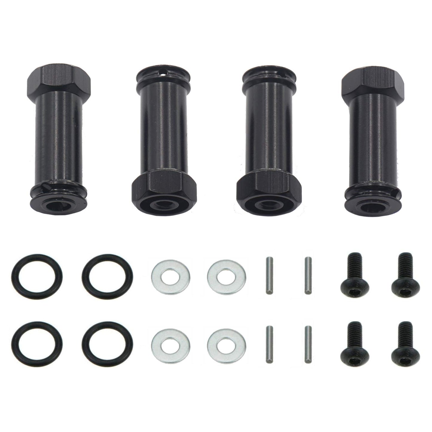 Vgoohobby Aluminum 12mm Wheel Hex Hub Adapters 25mm/30mm Extension Longer Combiner Compatible with Traxxas Slash 4x4 HQ 727 1/10