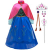 Luzlen Little Girls Princess Dress Halloween Cosplay Costume Kids Birthday Outfits Princess Fancy Dress, 7-8 Years(Label 150)