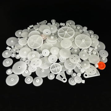 163Pcs Small Motor Gears Plastic Gears For Motor Rc Car Model Toy Diy Helicopter Rc Toy Gear Replacement Module 0.5 (163)