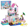 Mindbox Girls Seaside Villa Building Blocks,812Pcs Beach House Building Toys For Kids Age 8+,Mini Brick