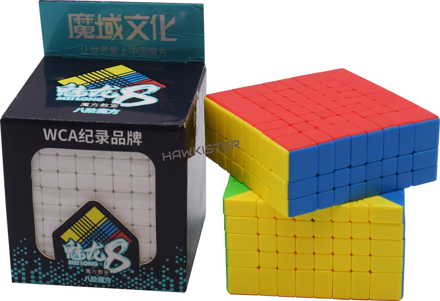 Hawkister Moyu Mfjs Meilong 8X8 Stickerless Speed Cube (Mofang Jiaoshi), 70Mm Size, For Kid