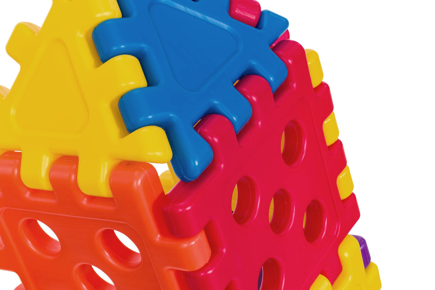 Careplay Oversized Waffle Blocks - 32 Piece Set, Connecting Building Blocks For Kids, Lightweight 12X12 Inch Design, Molded Polyethylene Plastic, Easy To For Kids To Hold, 10 Year Warranty
