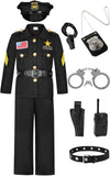 Costumerry Police Officer Costume For Kids Boys Cop Costume Halloween Dress Up (10-12 Years)