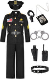 Costumerry Police Officer Costume For Kids Boys Cop Costume Halloween Dress Up (5-7 Years)