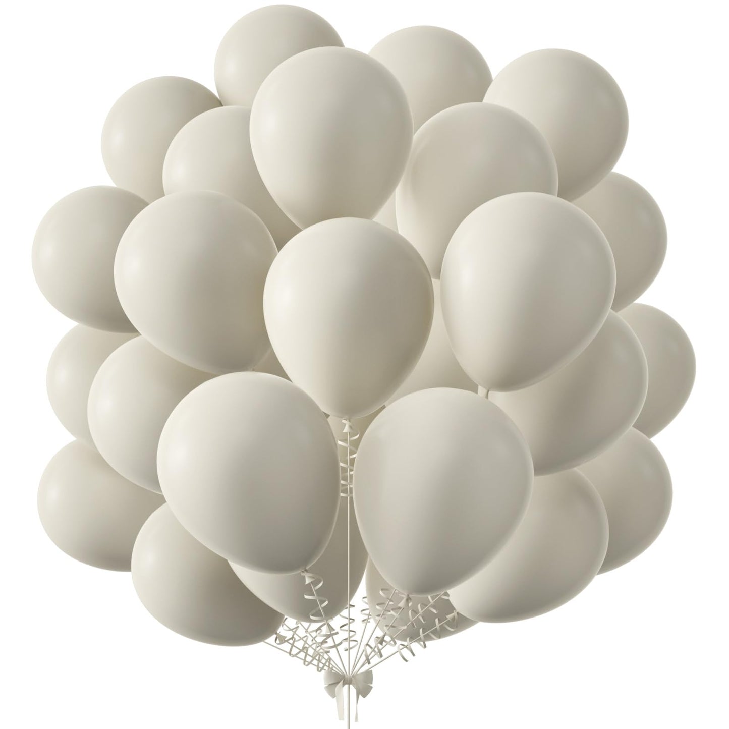 Kalor 12 Inch Retro White Sand Balloons, 50 Pcs Latex Helium Balloons For Kid'S Birthday Party, Baby Shower, Wedding, Graduate Party Decorations