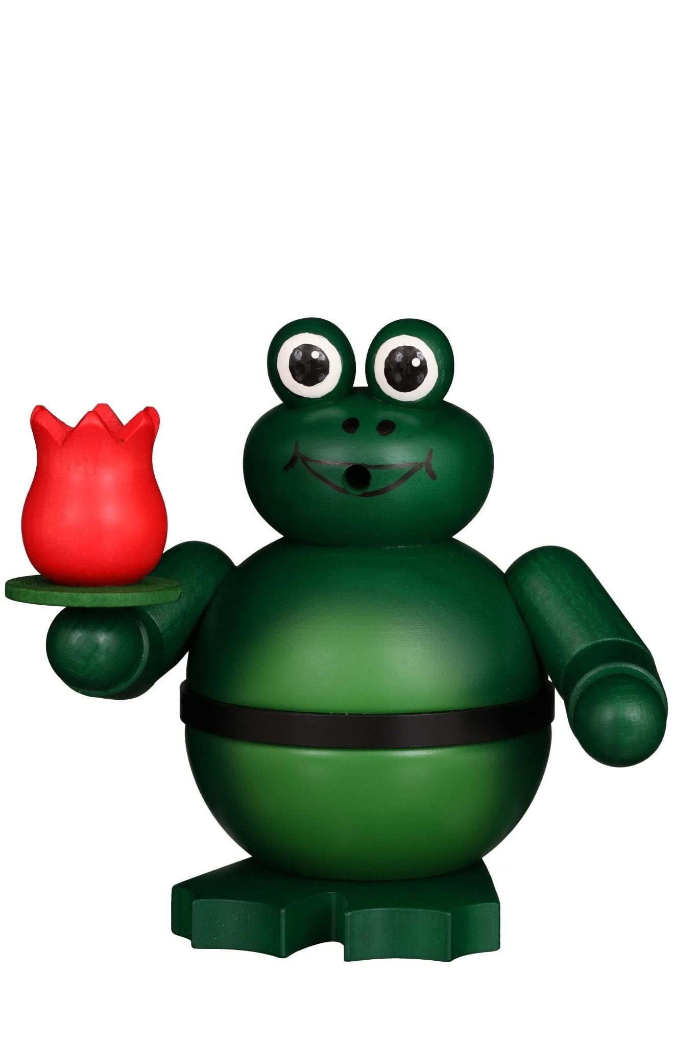 Alexander Taron Christian Ulbricht Decorative Frog with Lily Smoker - 5.5 H x 5.5 W x 4 D