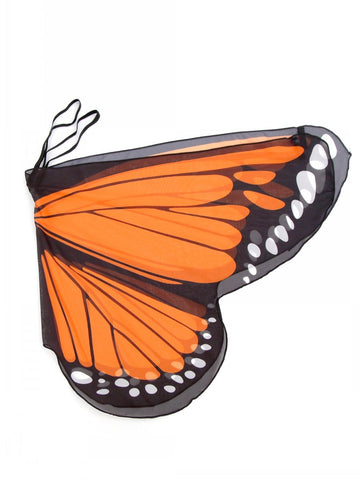 CISMARK Monarch Butterfly Wings Costume for Halloween Party (Orange butterfly)