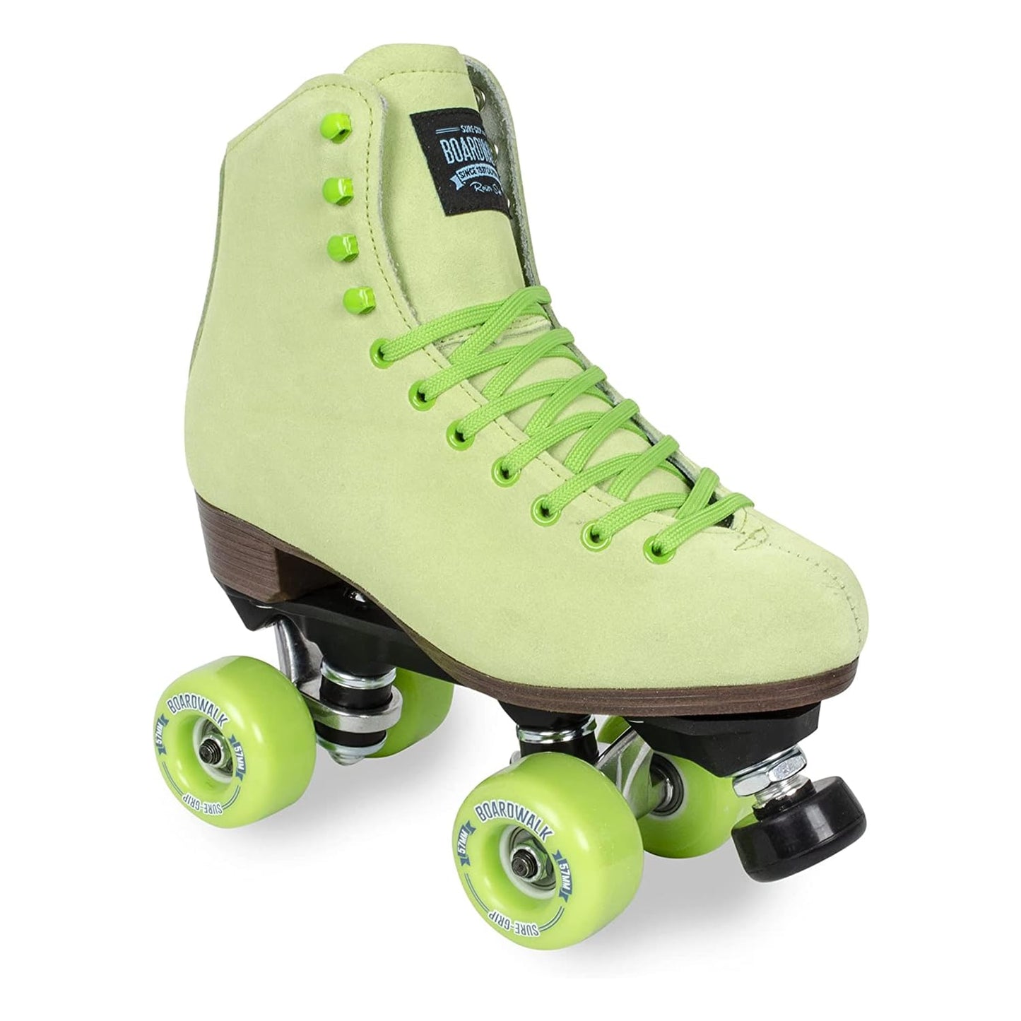 Sure-Grip Boardwalk Unisex Outdoor Roller Skates Material Of Leather, Rubber, Suede & Aluminum Trucks | Comfortable, Extra Long