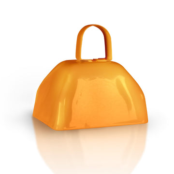 Windy City Novelties Metal Cowbell Novelty Noise Makers - 3 inch - 12 Pack - Orange