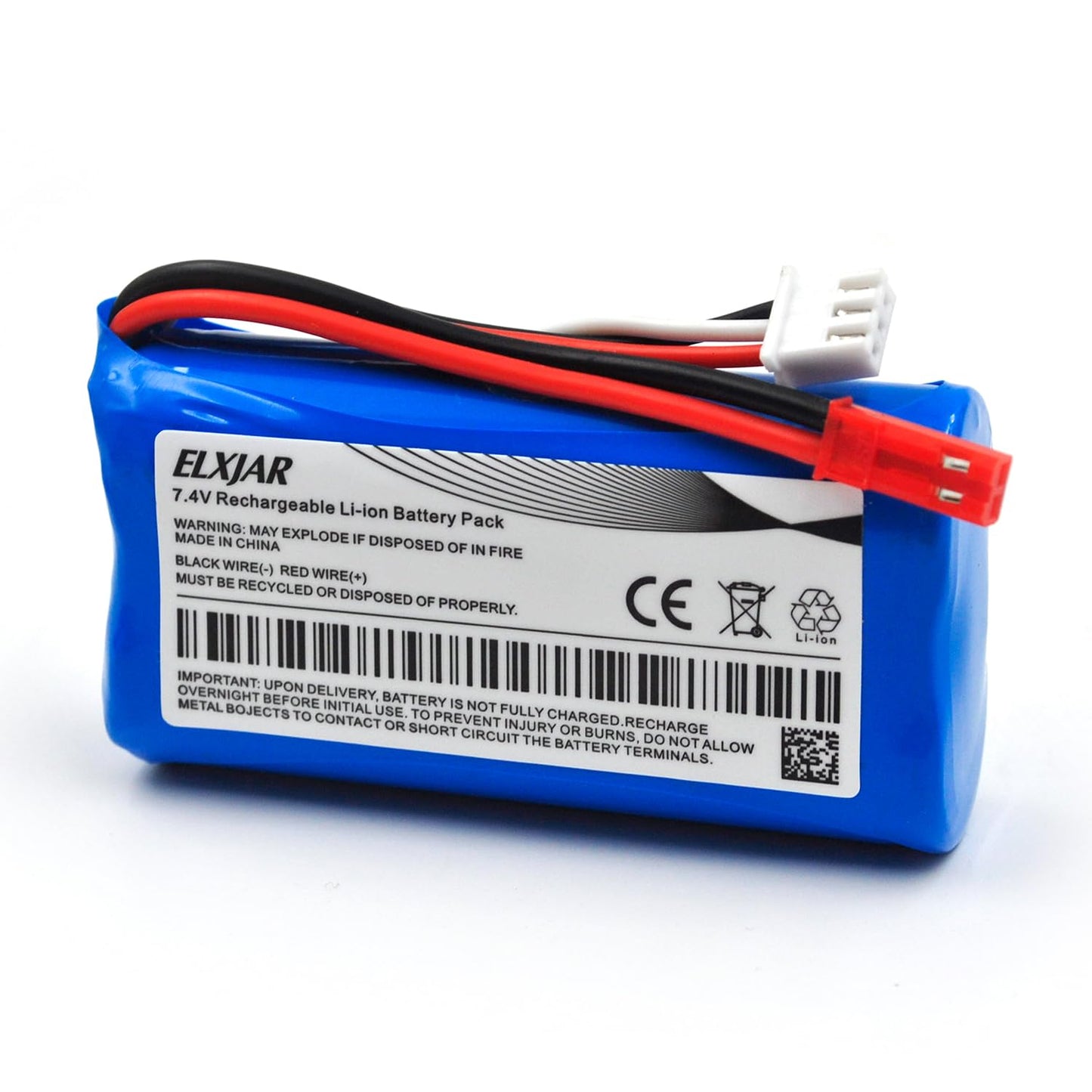 Coonyard (4-Pack) 7.4V 1500mAh LI-ION Battery Replacement for HUANQI HQ957 948 848 MJX F45 T23 RC Car Double Horse 9118 RC Helic