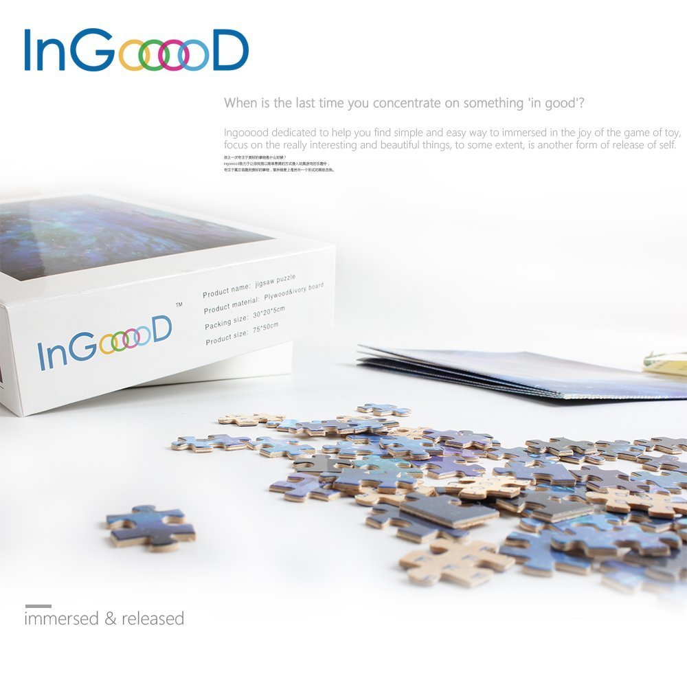 Ingooood Jigsaw Puzzles 1000 Pieces- Imagination Series Fantasy Romantic Star Sea Puzzle
