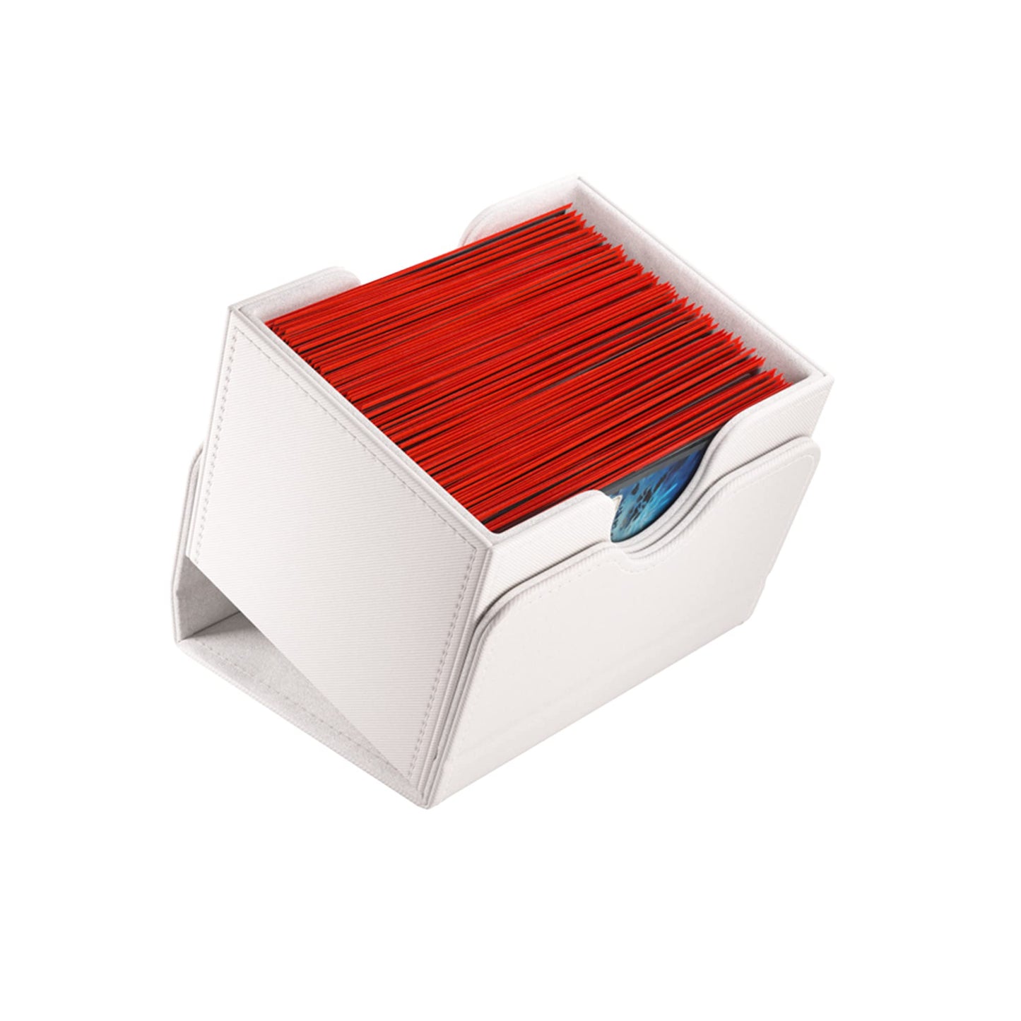 Sidekick 100+ Xl Convertible Deck Box | Sideloading Card Storage With Removable Cover Clips Holds 100 Double-Sleeved Cards In Extra Thick Inner Sleeves White Color Made By Gamegenic (Ggs20119Ml)