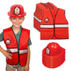 Tigerdoe Firefighter Party Hats and Vests - Kids Themed Costume and Supplies