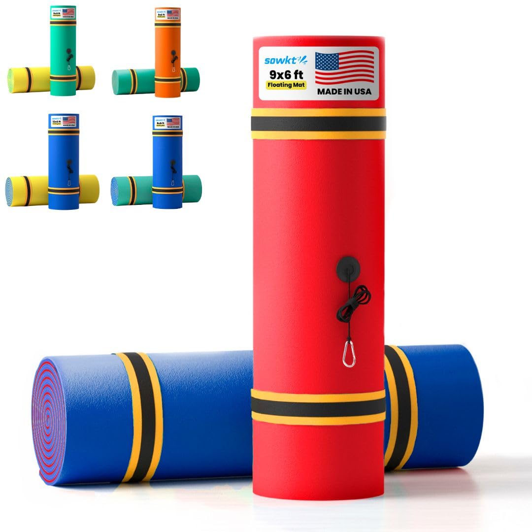 Sowkt Lily Pad Floating Mat (9X6 Ft) - Made In Usa - Premium Floating Water Mat For The Lake And Boating - Giant Floating Water