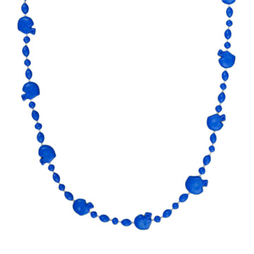 Football Helmet Bead Necklaces Non Metallic Blue Pack Of 12