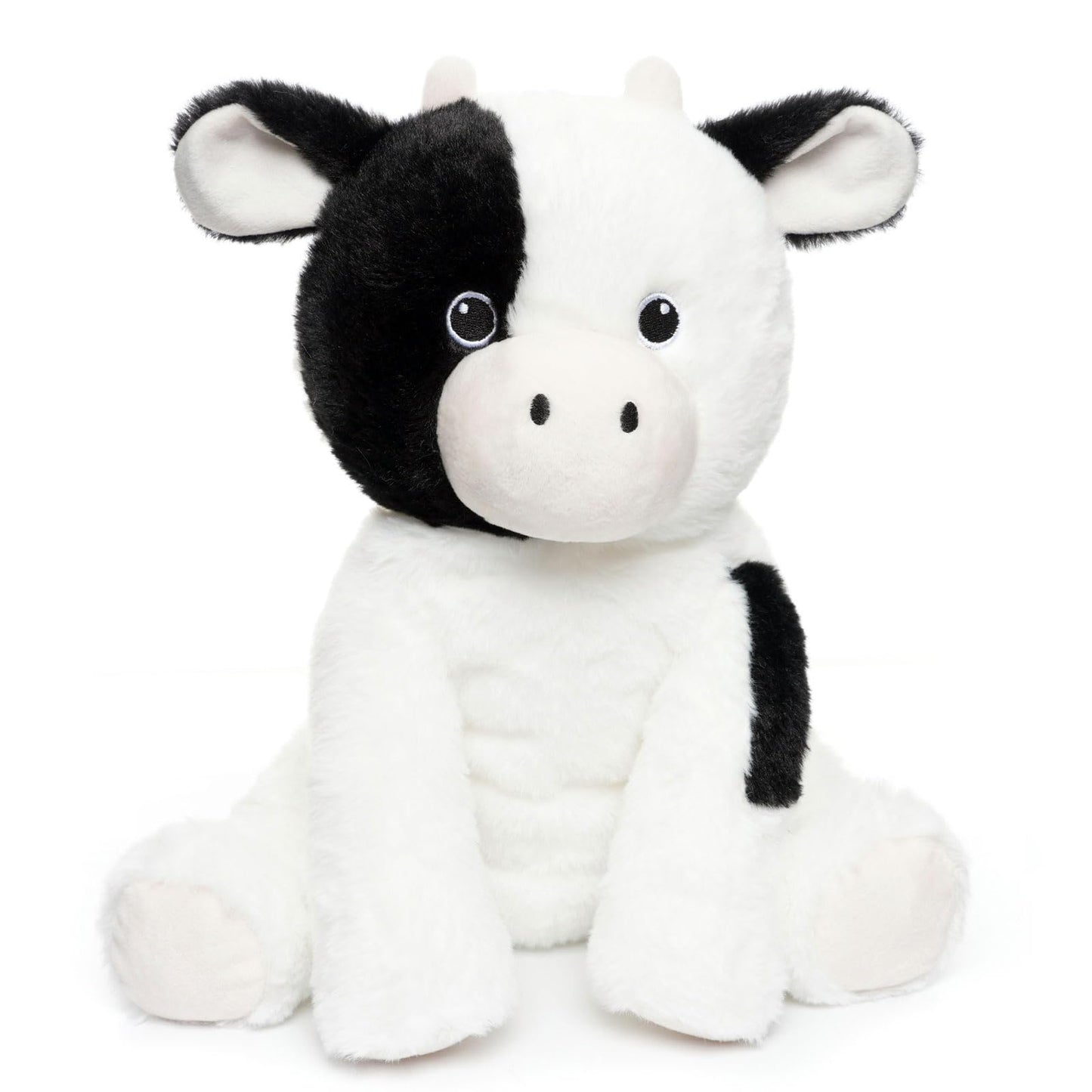 Weigedu Floppy Dairy Cattle Cow Plush Toy - 15.7 Inch Soft & Cuddly Stuffed Animal Cow With Embroidered Eyes, Perfect For Kids,