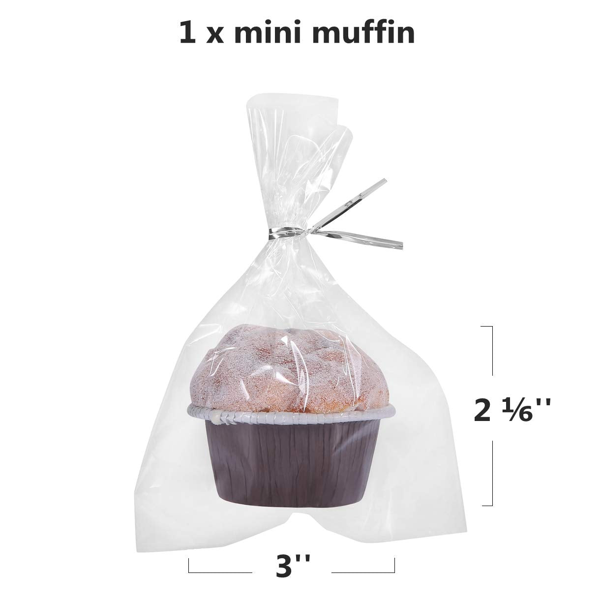 200 Poly Treat Bags 5x7 with 4 Twist Ties Assorted Colors - 1.4mils Thickness OPP Plastic Bags of Candy Cookie Treat (5 x 7)