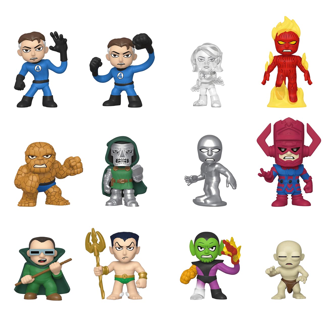 Funko Mystery Minis Fantastic Four Figure, Small, Multicolor, Model 45017, Plastic Collectible