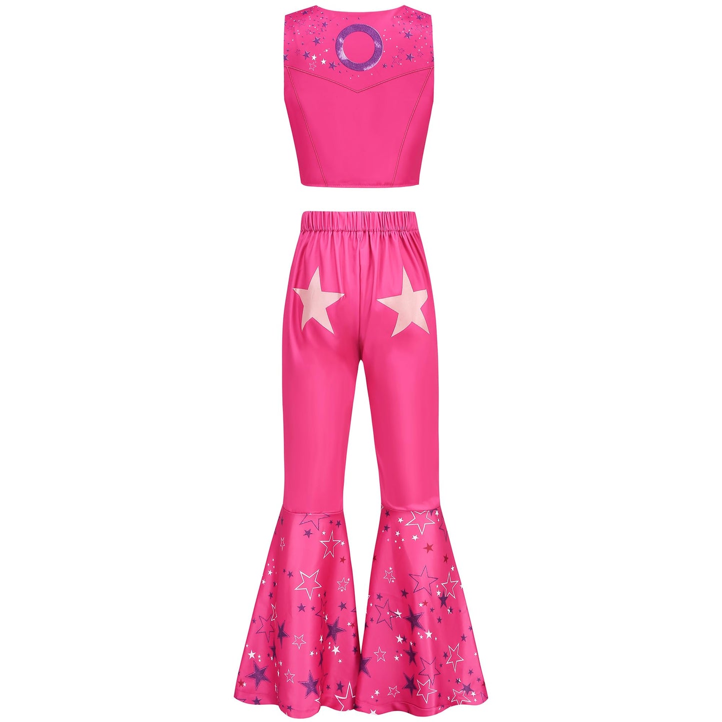 LAUPHIE Girls Pink Costume Dress Cosplay Costumes for Girls Birthday Party Costumes with Accessories 4-17years