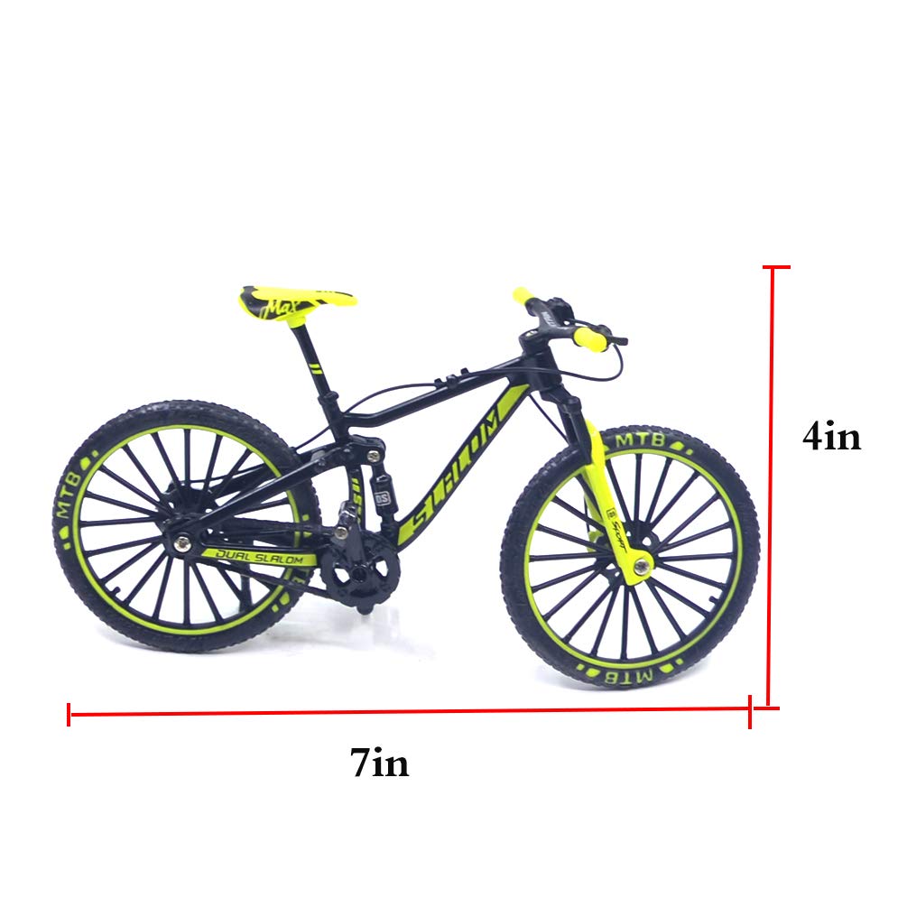 Ailejia Mountain Bike Toy Mini Cake Topper Dirt Mtb Bicycle Ornament Vehicles Model Cake Toppers Road Model Downhill Bikes Bmx Decoration Crafts For Home (Black Green)