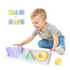 2 In 1 Pre School Montessori Wooden Color/Shape Sorter Toy Puzzle For 1+ Year Old Kids, Cpsc Certified Object Permanence Toys Fo