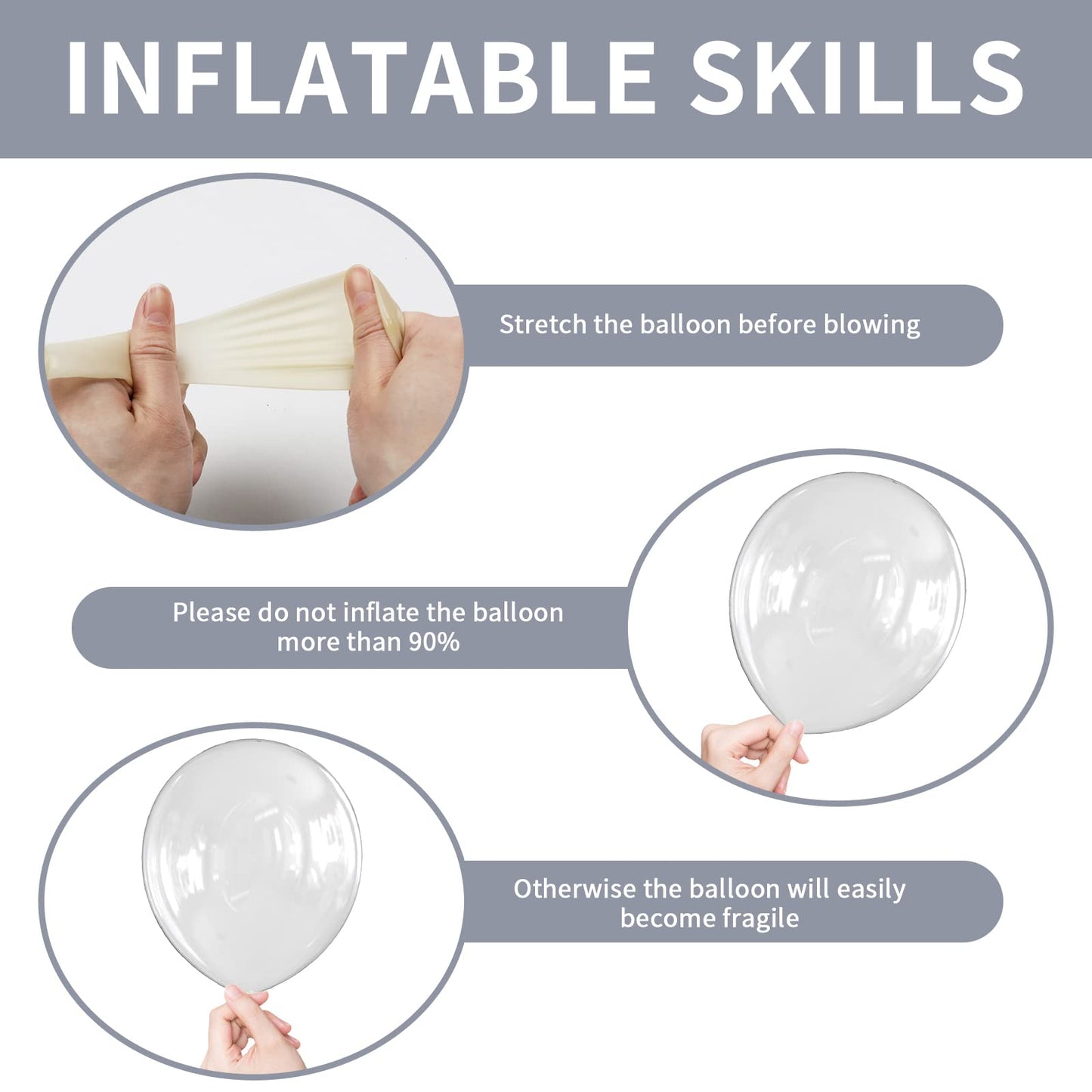 Labeol Clear Balloons Different Sizes 151Pcs 18/12/10/5 Inch Clear Balloon Garland Arch Kit Quality Transparent Latex Balloons Decorations For Party Birthday Graduation Wedding