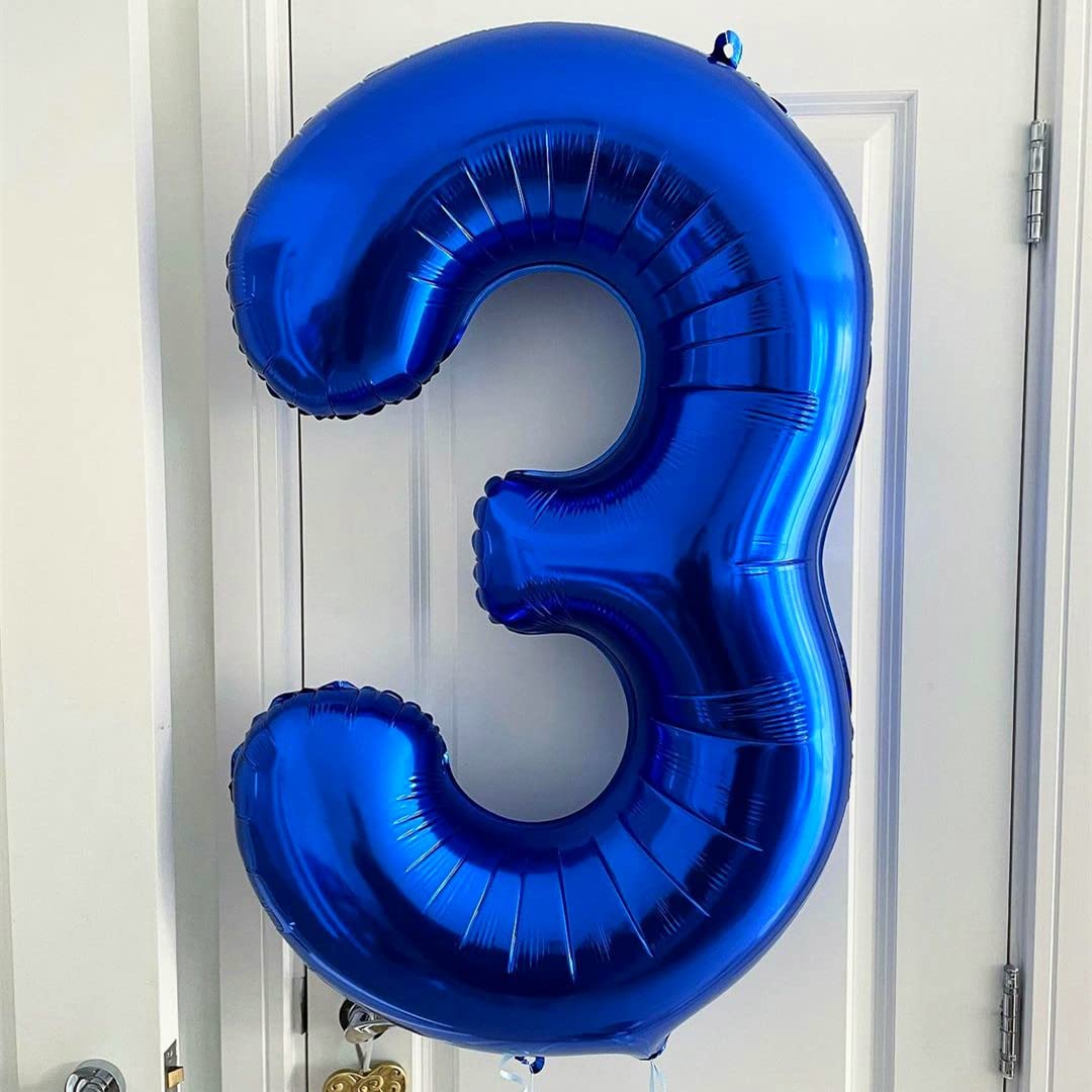 BBPOOL Navy Blue 30 Foil Balloons - 40 Inch Large Aluminum Number 30 for Birthday Party & Anniversary Decorations