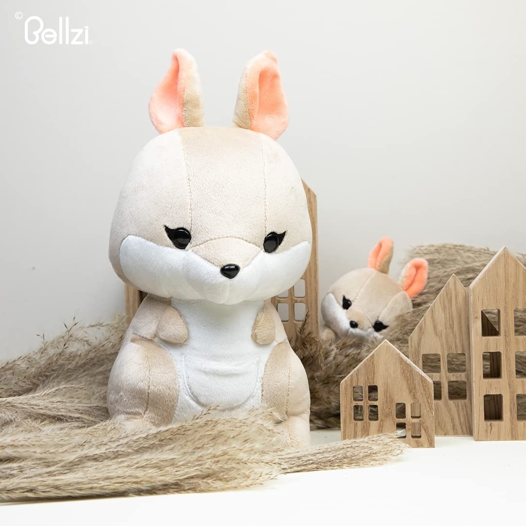 Bellzi Brown Kangaroo Stuffed Animal Plush Toy - Adorable Soft Kangaroo Toy Plushies And Gifts - Perfect Present For Kids, Babie
