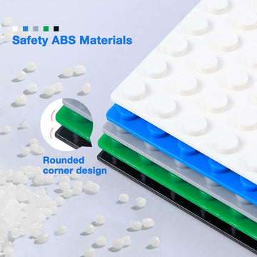 Mannidoo Peel-And-Stick Baseplates, 10 Packs 10'' X 10 Classic Adhesive Building Base Plates For Activity Tables Tops And Walls