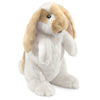 Folkmanis Standing Lop Rabbit Hand Puppet, White, 1 Ea