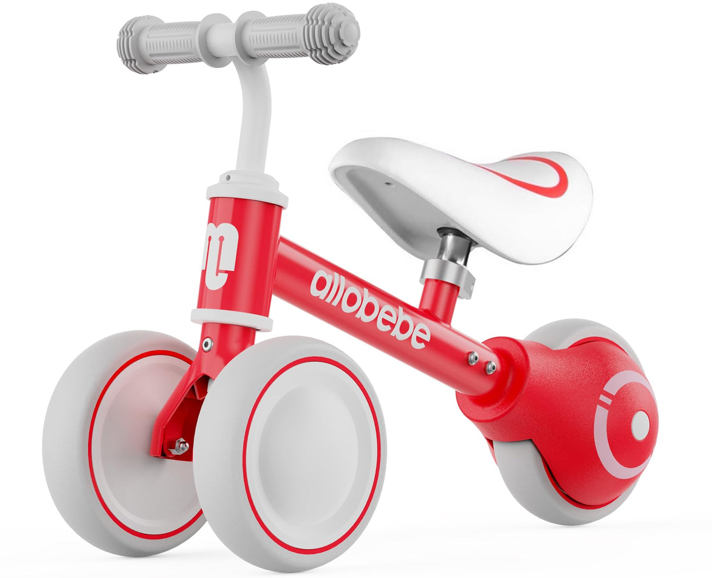 Allobebe Baby Balance Bike-Gifts And Toys For 1 Year Old Girls Boys No Pedal Bicycle With Adjustable Seat 3 Wheels Toddler Bike For 12-36 Months Baby