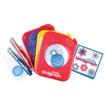 Spirograph Travel Set, 11 Piece Plastic Art Kit, Multi Color, Model 01020