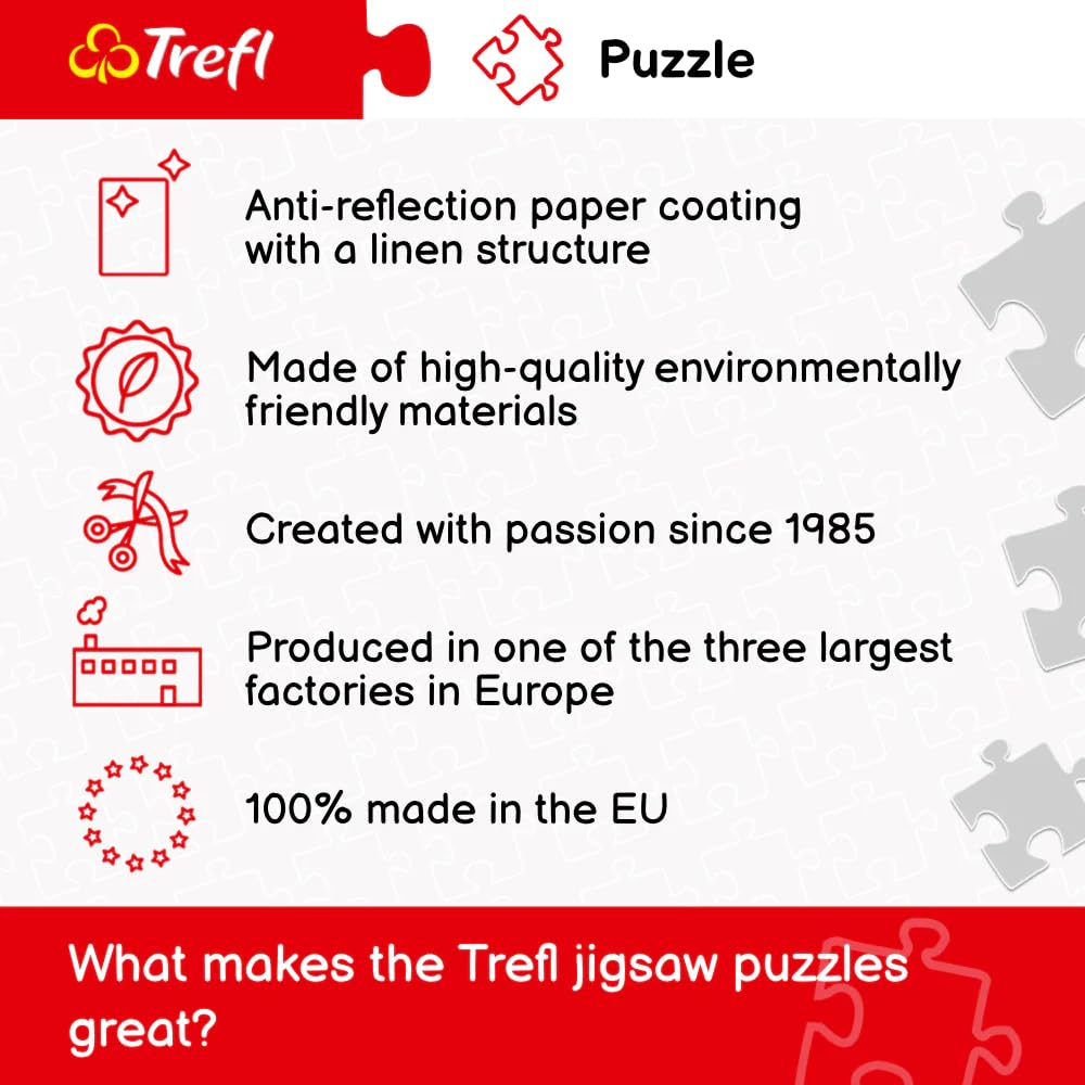 Trefl Fontanna Di Trevi, Rome 500 Piece Jigsaw Puzzle Red 19'X13' Print, Diy Puzzle, Creative Fun, Classic Puzzle For Adults And Children From 10 Years Old