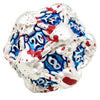 Dndwow Big Metal Skull D20 Dice Silver Bloody Red Blue For Role Playing Games - Bksbr